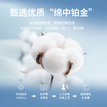 洁丽雅（Grace）毛巾新疆长绒棉A类抗菌 纯棉男士女士加厚吸水洗脸巾 2条装100g