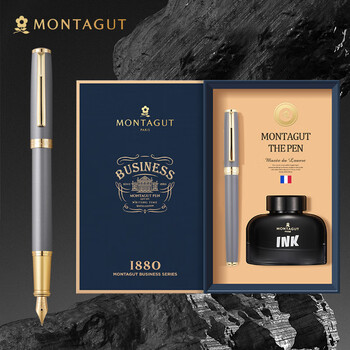 梦特娇(MONTAGUT)【热门商品】钢笔墨水礼盒套装商务书写练字高档精致礼物礼遇墨水套珠光灰0.5mm 梦特娇(MONTAGUT)【热门商品】钢笔墨水礼盒套装商务书写练字高档精致礼物礼遇墨水套珠光灰0.5mm