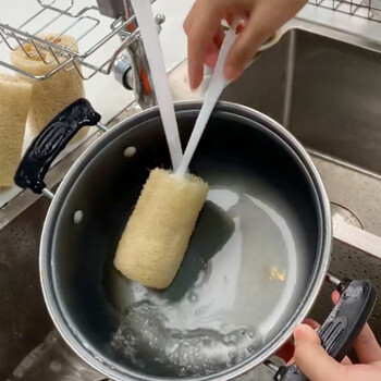 品喻(PINYU)洗碗洗锅刷带柄不沾油不伤锅纯天然丝瓜瓤厨房抹布洗锅神器3段装 品喻(PINYU)洗碗洗锅刷带柄不沾油不伤锅纯天然丝瓜瓤厨房抹布洗锅神器3段装