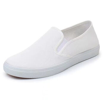 浮华烟雨护士鞋男实验室白鞋款水油滑一脚蹬医院休闲工作鞋黑色定制