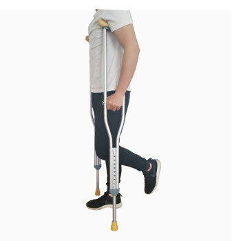 腋下拐扙双拐成人骨折防滑摔伤老年人可调节拐棍残疾人拐杖 腋下拐小号 灰色