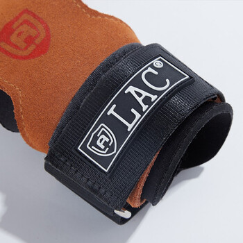 LAC助力带健身硬拉握力带引体向上防滑哑铃训练护具均码加厚2只装