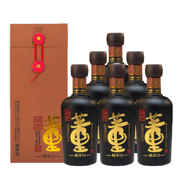 董酒 董香型白酒 54度 暢享10 整箱裝 500ml*6瓶