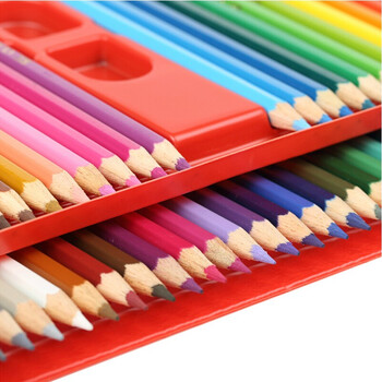 辉柏嘉（Faber-castell）油性彩色铅笔绘画套装48色红铁盒+50孔笔帘115848美术写生画画笔