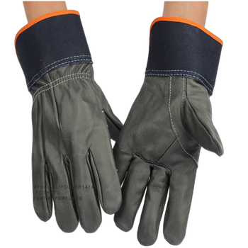 司机电焊手套耐用隔热焊工烧焊接劳保防护手套加厚耐用牛皮短手套 短