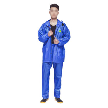 青松 珠光PVC套装雨衣T3007宝兰色XXL /套