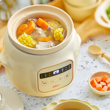 小熊（Bear）电炖锅DDG-D10H5  婴儿辅食锅1L bb煲辅食机 电炖盅 迷你宝宝辅食锅熬粥锅小炖锅多功能电砂锅  
