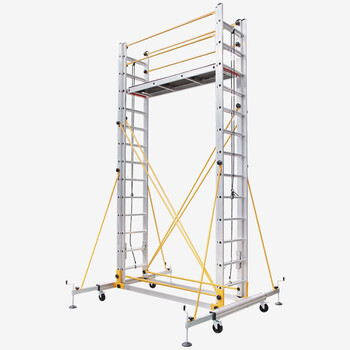瑞居脚手架铝合金折叠架子快装脚手架移动便携工程装修爬梯平台升降