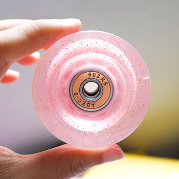 赢杜虎轮滑鞋闪光轮子双排轮滑溜冰鞋轮子闪光发光轮溜冰场专用夜光