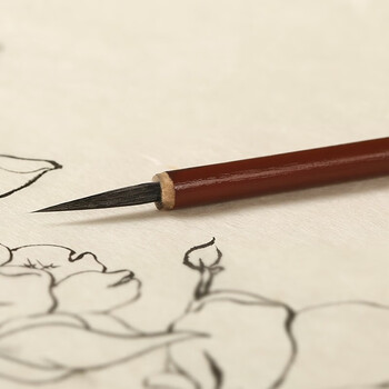 漢墨 紫毫勾线笔 国画绘画防水勾线毛笔 文房四宝国画工笔勾线白描毛笔