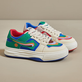 sagiv卡迪高官方女鞋韩版小白鞋女2024夏季新款学生百搭拼色板鞋平底