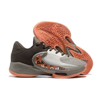 官方旗舰字母哥4代篮球鞋男女同款zoom freak 4代白绿气垫缓震耐磨