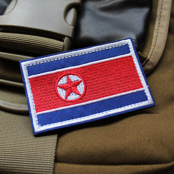 刺绣魔术贴美国星条旗俄罗斯臂章德国士气章胸章国家徽章粘贴朝鲜白边
