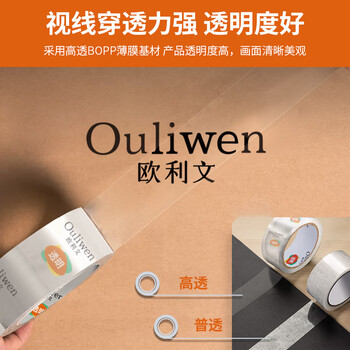 欧利文封箱胶带透明胶带仓库打包胶布快递箱装胶带打包宽胶带文具办公用品 48mm*50m*50um 36卷整箱 欧利文封箱胶带透明胶带仓库打包胶布快递箱装胶带打包宽胶带文具办公用品 48mm*50m*50um 36卷整箱