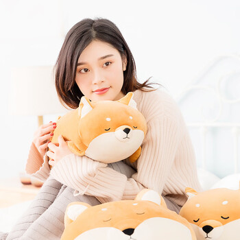 名创优品（MINISO）柴犬系列毛绒公仔趴姿玩具娃娃抱枕睡觉卧室办公室午睡枕生日礼物