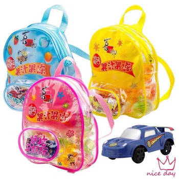 喜之郎乳酸钙果汁果冻多口味600g小书包六一儿童礼物零食小背包黄色小