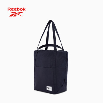 锐步防泼水耐磨手提斜挎包大容量男女同款户外通勤休闲包 蓝黑色