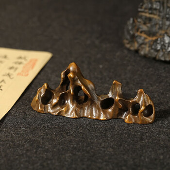 弘梅太湖石镇纸镇尺 仿古青铜器多功能创意笔山笔搁 文房四宝礼品摆件毛笔架子 弘梅太湖石镇纸镇尺 仿古青铜器多功能创意笔山笔搁 文房四宝礼品摆件毛笔架子