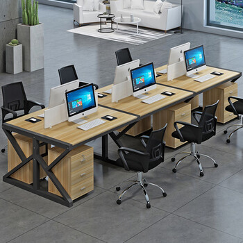 办公桌椅组合职员办公室桌子办公室电脑桌工位简约现代246人位豹点