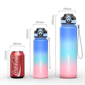 康知缘（KANGZYUAN）Tritan水杯1000ML杯子运动杯男女便携健身水壶直饮塑料杯 9082青