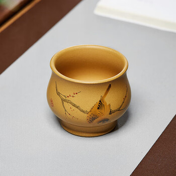 宜興 紫砂茶杯 寿桃主人杯 茶器 茶杯 煎茶道具 茶具杯紫砂价格报价行情- 京东