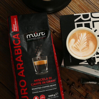 LOOCIMUST意大利原装进口100%阿拉比卡咖啡豆中度烘焙1kg/袋节日送礼