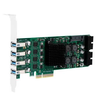 魔羯（MOGE）八口扩展USB3.0转接卡PCIE转usb3.2 Gen1服务器19pin-usb工业控制高速相机 MC2047