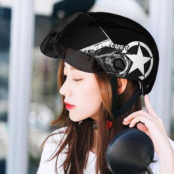 巨木 电动车头盔男夏季秋冬款电瓶车安全帽女哈雷四季通用头盔轻便