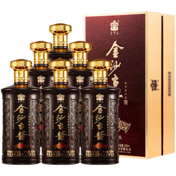 金沙古酱500ml6瓶金沙古酱酒53度珍酱版30酱香型白酒整箱装大师品鉴级