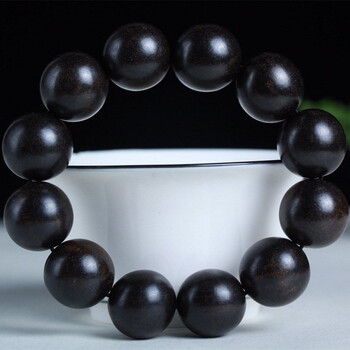 越南芽庄黑奇楠沉香手串手链免费附带证书老料沉水手链手串沉香 2.