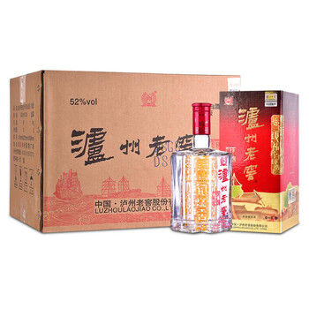 泸州老窖52度 泸州老窖 六年窖头曲 500ml 浓香型 高度白酒 川酒 整箱