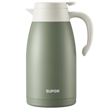 苏泊尔（SUPOR）保温壶2L大容量304不锈钢真空内胆家用水壶罗勒绿 KC20KH52