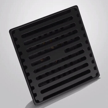 卫生间浴室隐形黑色下水道隐形大排量洗衣机地漏工程款式1212竹排黑色