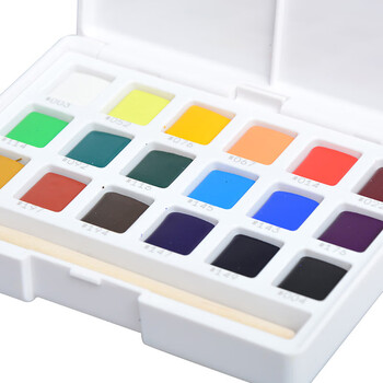 樱花(SAKURA)固体水彩颜料18色迷你套装NCW-18荷兰泰伦斯便携透明水彩写生学生绘画用品速写马克笔绘画 樱花(SAKURA)固体水彩颜料18色迷你套装NCW-18荷兰泰伦斯便携透明水彩写生学生绘画用品速写马克笔绘画
