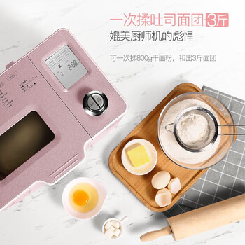 东菱（Donlim）面包机 烤面包机 厨师机 和面团3斤 大功率 揉面机 家用 DL-JD08