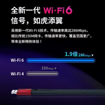 普联 TL-XDN6000H 网卡 WiFi6免驱 usb无线网卡 外置高增益天线 电脑wifi接收器 AX300随身发射器 普联 TL-XDN6000H 网卡 WiFi6免驱 usb无线网卡 外置高增益天线 电脑wifi接收器 AX300随身发射器