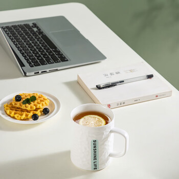 美厨（maxcook）陶瓷马克杯 水杯家用泡茶杯办公室咖啡早餐杯子400ml 绿色MCH5909