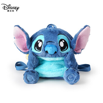 迪士尼史迪仔毛绒双肩包草莓熊学生小书包大容量生日礼物女潮 史迪奇