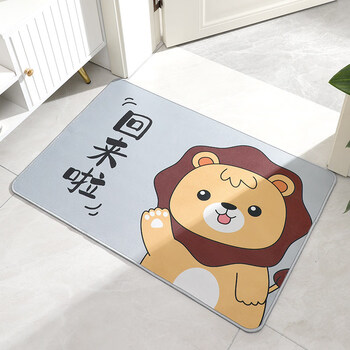 逐舟进门地垫卡通卫生间浴室吸水脚垫卧室防滑地毯家用厕所门口垫子