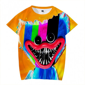 波比的游戏时间机械手臂儿童衣服poppy3d彩印动漫成人童装短袖 3 m