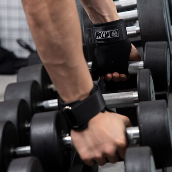 LAC硬拉助力带健身手套男引体向上单杠哑铃握力带运动护腕防滑一双装