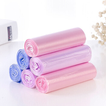 茶花平口垃圾袋多色40*45cm150只单面1丝塑料袋清洁袋收纳袋