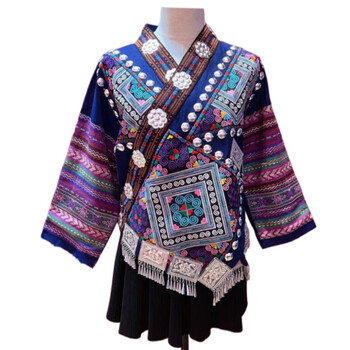 苗族衣服女服装苗疆少女苗家盛装土家族瑶族舞台演出服旅拍款式二短款