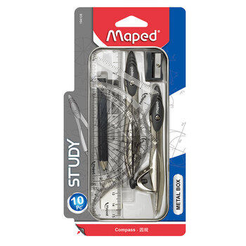 马培德（Maped）【春节送货】优学子经典绘图圆规 初高中考试圆规 学生制图绘图学习工具  194108CH 灰色