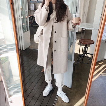 琼斯诺以秋冬季青少年女生初中高中生毛呢大衣女大学生呢子外套冬小