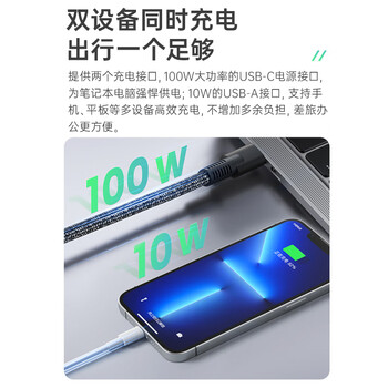 惠普（HP）Type-C口原厂电源适配器110W充电器 广泛兼容智能识别 USB-C口充电器 战X星BookPro兼容手机平板
