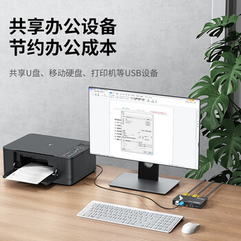 迈拓维矩（MT-viki）KVM切换器2口vga自动二进一出鼠标键盘共享器配送kvm线 MT-271UK-L