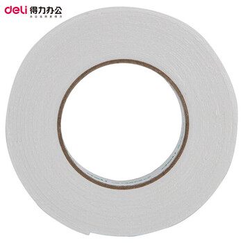 得力（deli）30410 厚泡沫胶 泡棉双面胶带 海绵强力型 12mm*2.5mm*5y 24卷装【ZY】