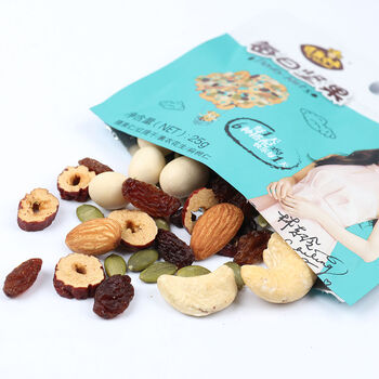 可米小子每日坚果混合坚果休闲型零食小吃成人干果混合装25g小袋25g6