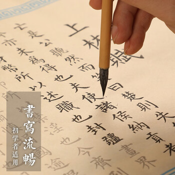 一海堂 文化 宣纸 毛笔字帖书法文房四宝小楷书半生熟练字入门描红上林赋临摹长卷 上林赋5米长卷-仿古色